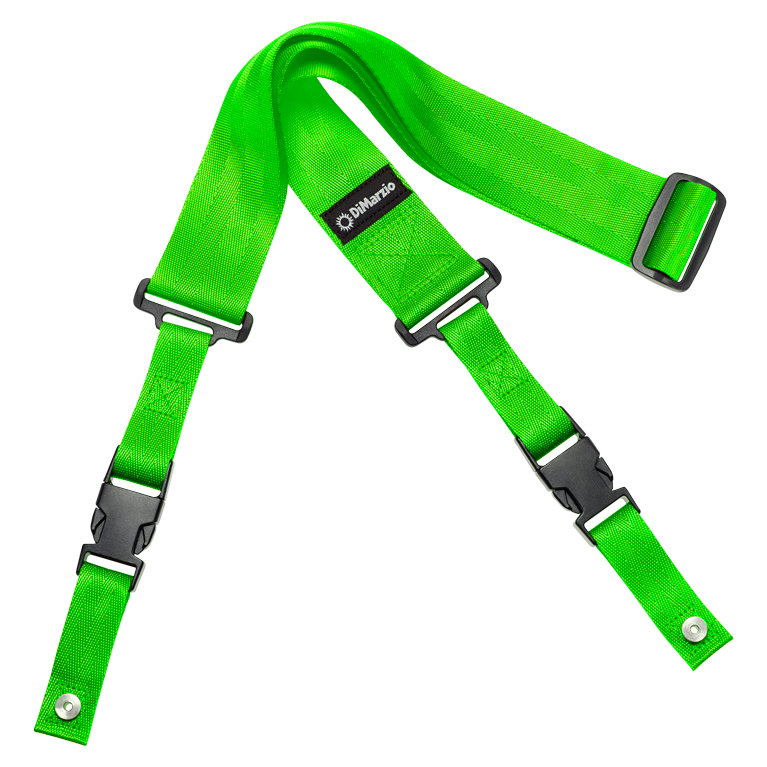Dimarzio Clip Lock Strap - Neon Green