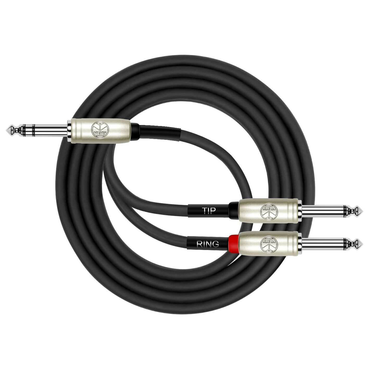 Kirlin 1 x TRS - 2 x Mono 6.5 Cable 1ft