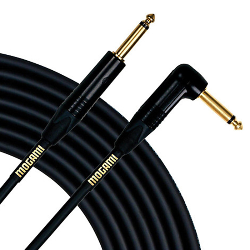 Mogami 18FT Gold Instrument Cable Right Angle - Straight