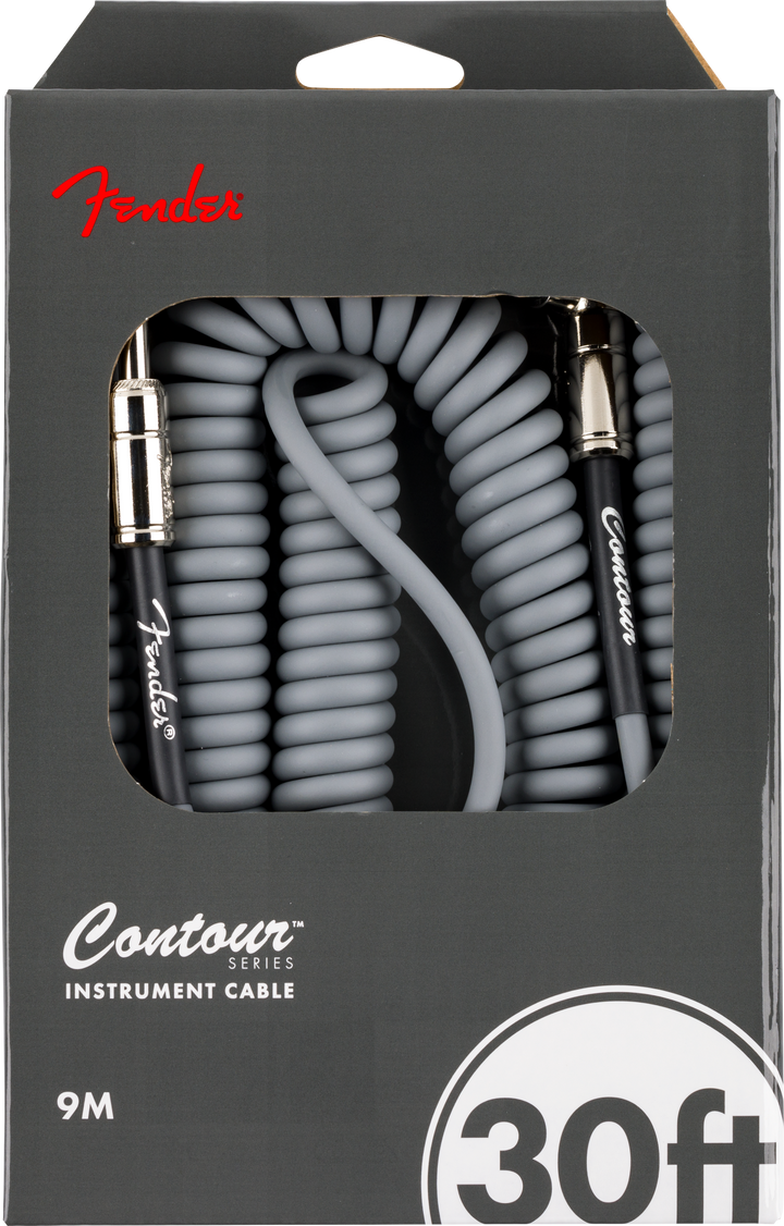 Fender Contour™ 30' Coiled Cable, Inca Silver