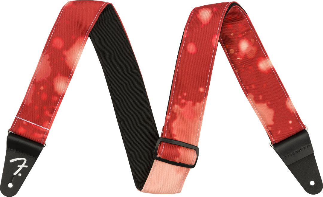 Tie Dye Acid Wash Strap, Red, 2"