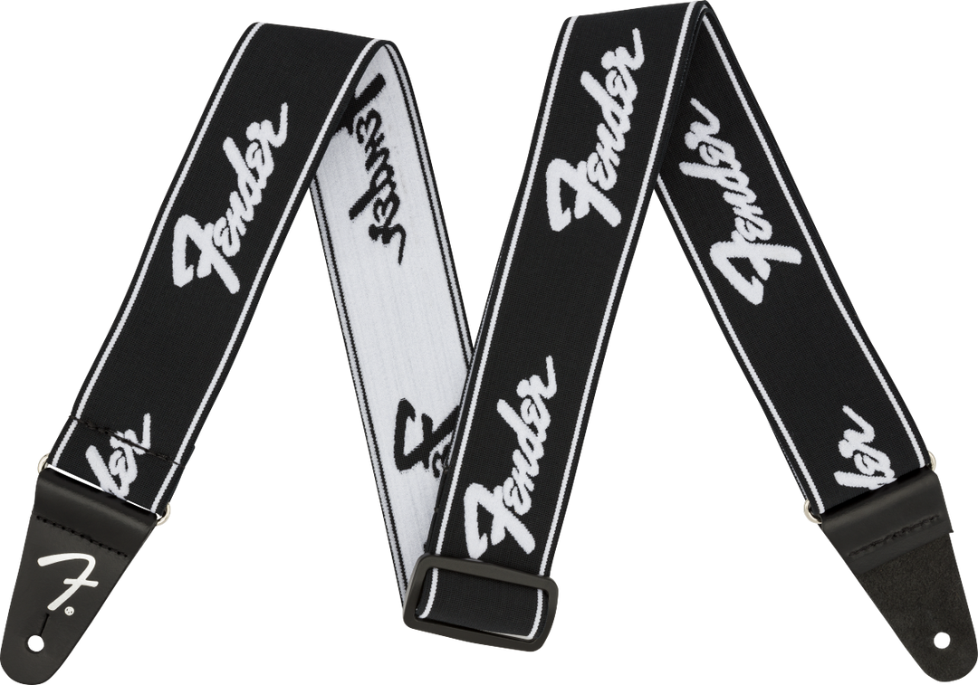WeighLess Running Logo Strap, Black/White, 2"