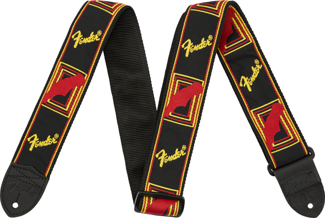 Fender Blk/Ylw/Red Mono Strap