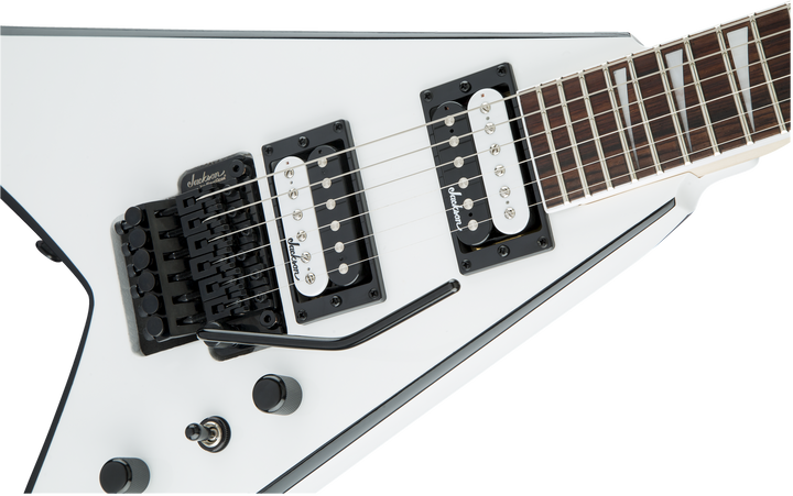 Jackson JS32 King V White with Black Bevels