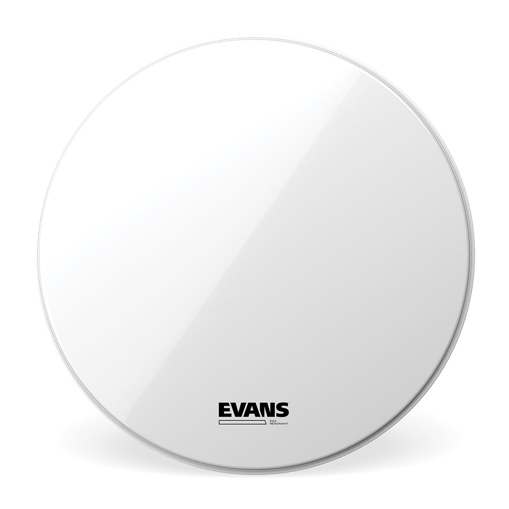 24 Inch Bass Drum Head Resonant Smooth White