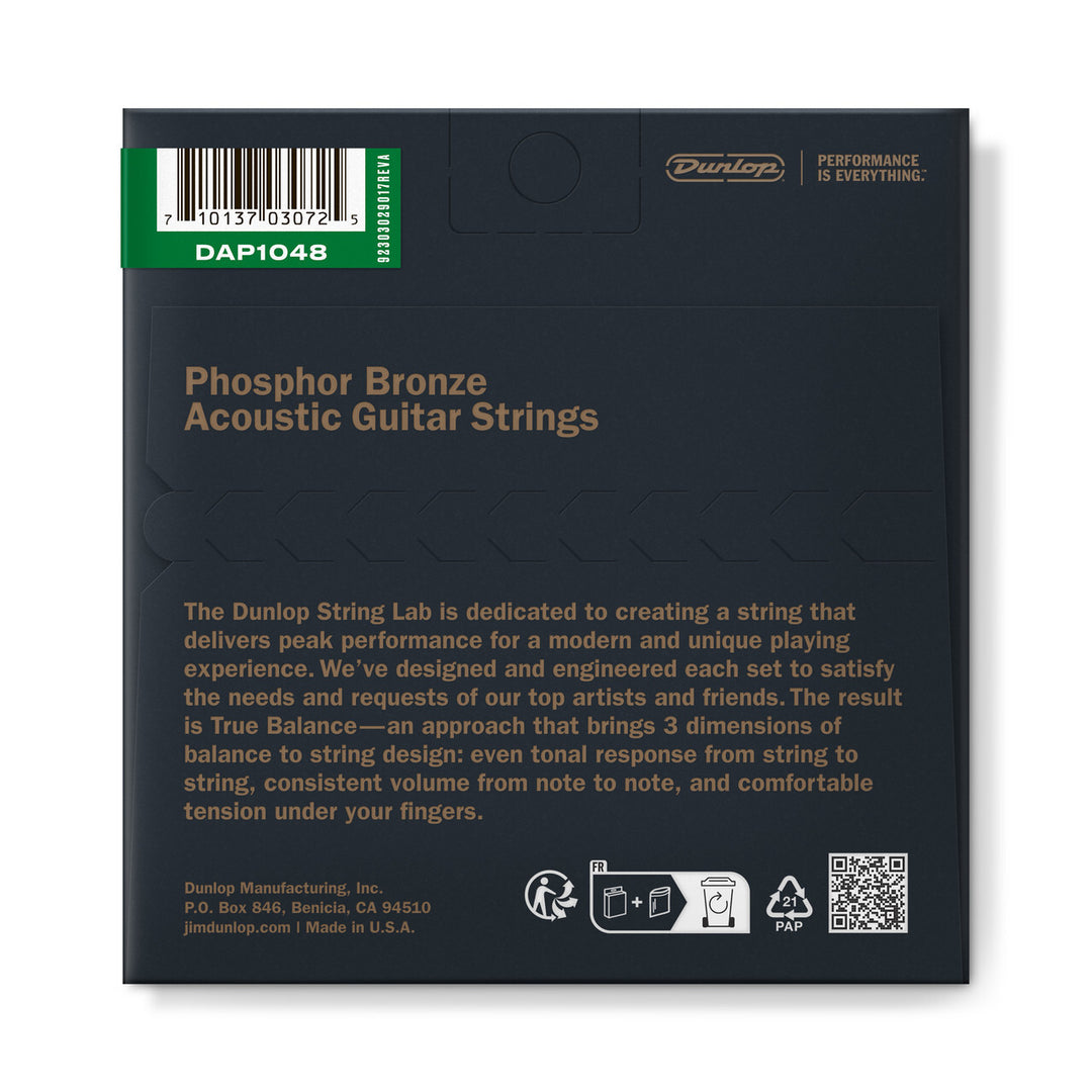Dunlop 10-48 Phos Bronze Acoustic Guitar Strings