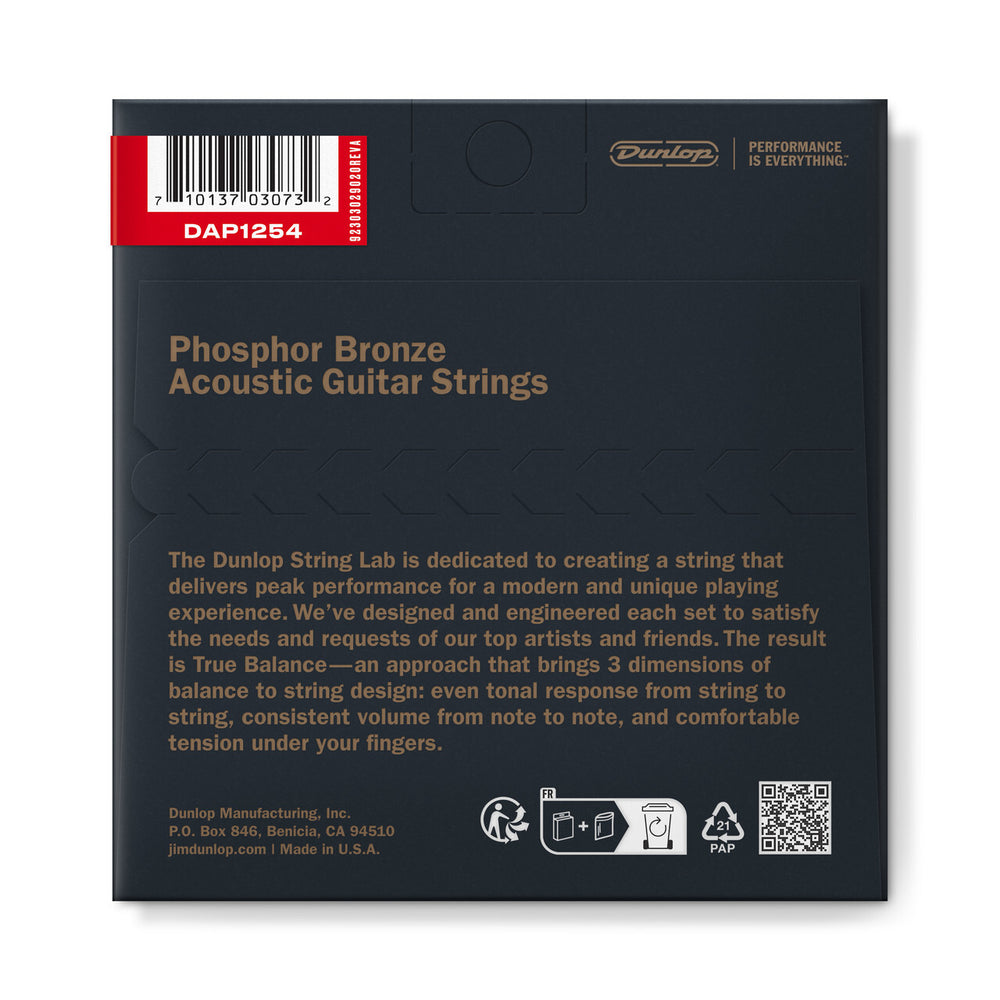 Dunlop 12-54 Phos Bronze Acoustic Guitar Strings
