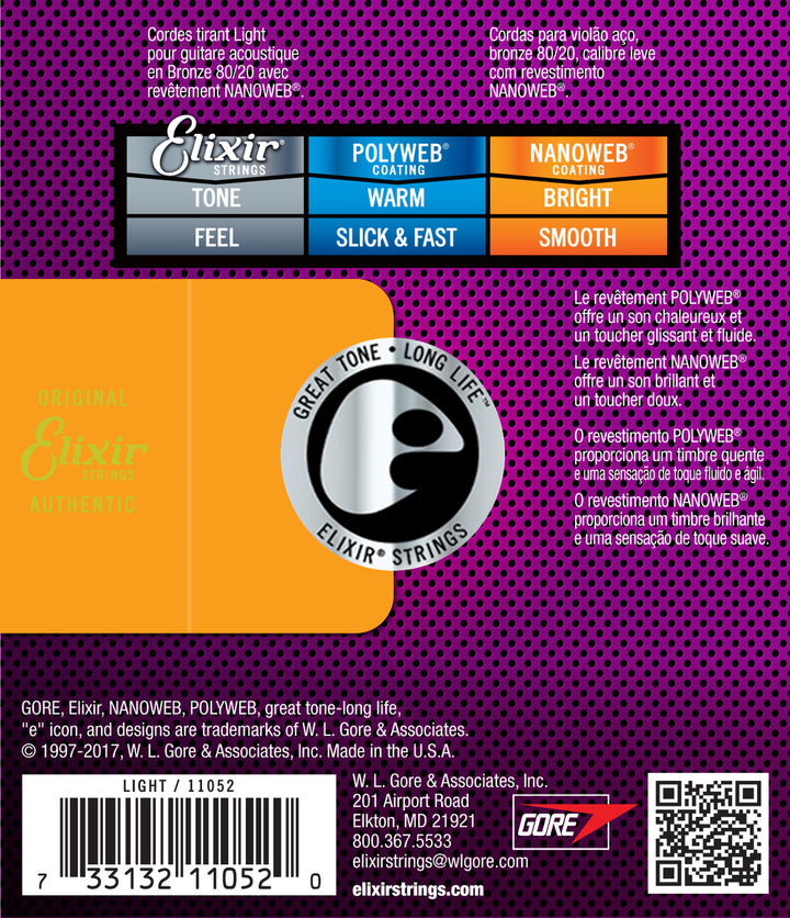 Elixir 11052 Nanoweb 80/20   Light 12-53