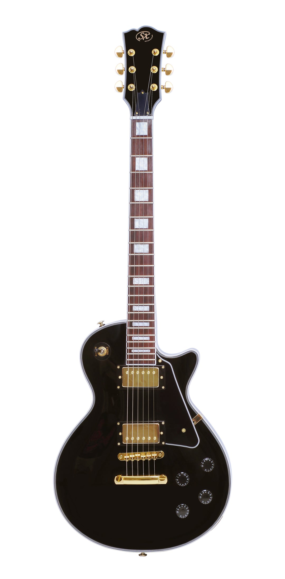 SX Les Paul Custom Style Guitar - Black