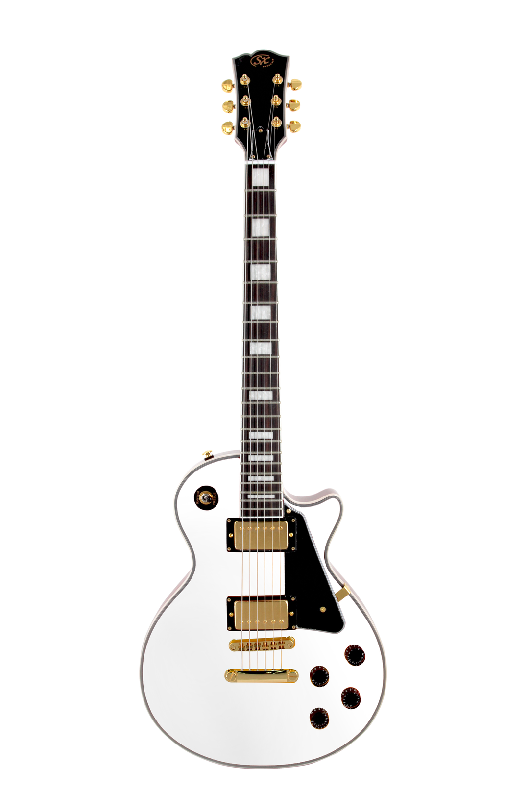 SX Les Paul Custom Style Guitar - White