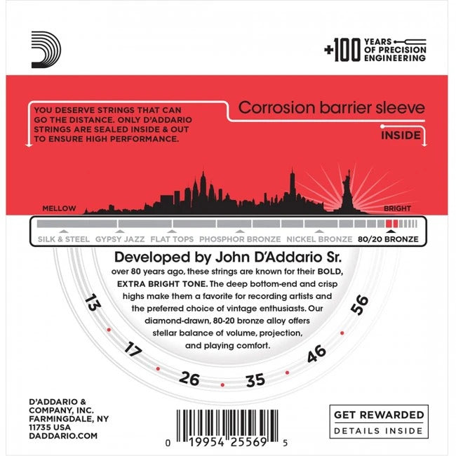 Acoustic Guitar String Set 80/20 Bronze EJ12