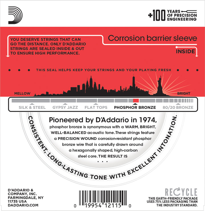 Acoustic Gtr Str Set 3D 13/56 Ph/Br Lgt