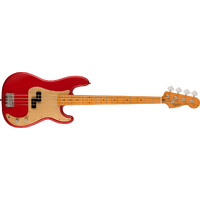 Squier 40Th Anniversary Precision Bass Vintage Edition Satin Dakota Red W/ Gold Anodized Pickguard