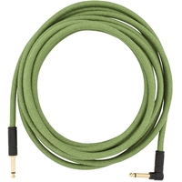 Festival Instrument Cable, Straight/Angle, 18.6', Pure Hemp, Green