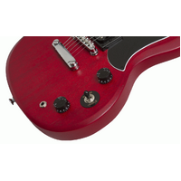 The Epiphone SG Special Satin E1 Worn Heritage Cherry