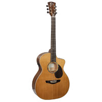 Faith Legacy Mahogany Earth Cutaway Electro inc Case