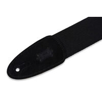 LEVY'S Black Cotton  Guitar Strap 2" Wide