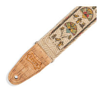 LEVY'S Vegan Hemp Egyptian Design Guitar Strap 2" Wide