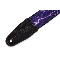 LEVY'S Polyester Lightening Motif Guitar Strap 2" Wide