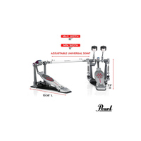 Pearl Eliminator Redline Double Bass Drum Pedal, Chain Drive