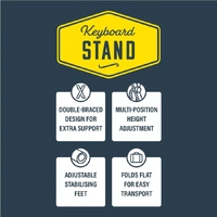 XTR XKS34 Double Braced Keyboard Stand