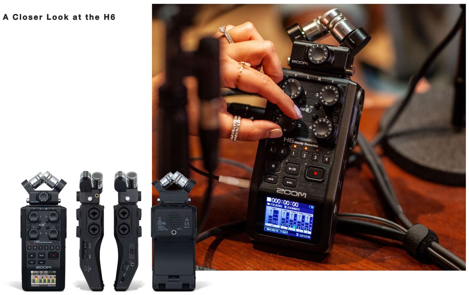 Zoom H6 Handy Recorder Black  Online & In-Store home office equipment