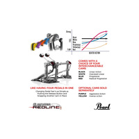 Pearl Eliminator Redline Double Bass Drum Pedal, Chain Drive