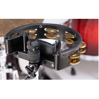 Pearl Tambourine with X Model Mount Holder - Brass Jingles