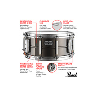 Pearl Sensitone Heritage Alloy Black Brass Snare Drum