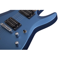 Schecter C-6 Deluxe Electric Guitar in Satin Metallic Light Blue