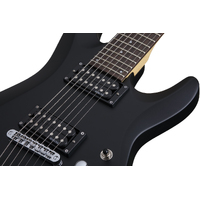 Schecter C-6 Deluxe Electric Guitar in Black Seven String