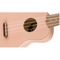 Venice Soprano Uke, Walnut Fingerboard, Shell Pink
