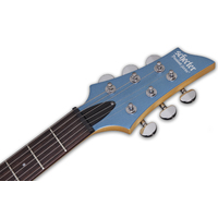 Schecter C-6 Deluxe Electric Guitar in Satin Metallic Light Blue