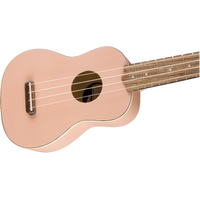 Venice Soprano Uke, Walnut Fingerboard, Shell Pink