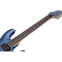 Schecter C-6 Deluxe Electric Guitar in Satin Metallic Light Blue