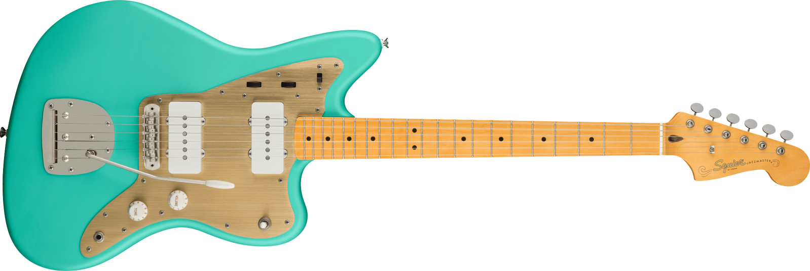 40TH ANNIVERSARY JAZZMASTER®, VINTAGE EDITION Maple Fingerboard, Gold Anodized Pickguard, Satin Sea Foam Green