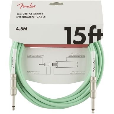 Fender Original 15FT Instrument Cable Surf Green