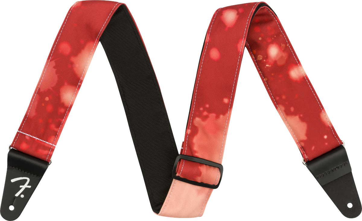 Tie Dye Acid Wash Strap, Red, 2"