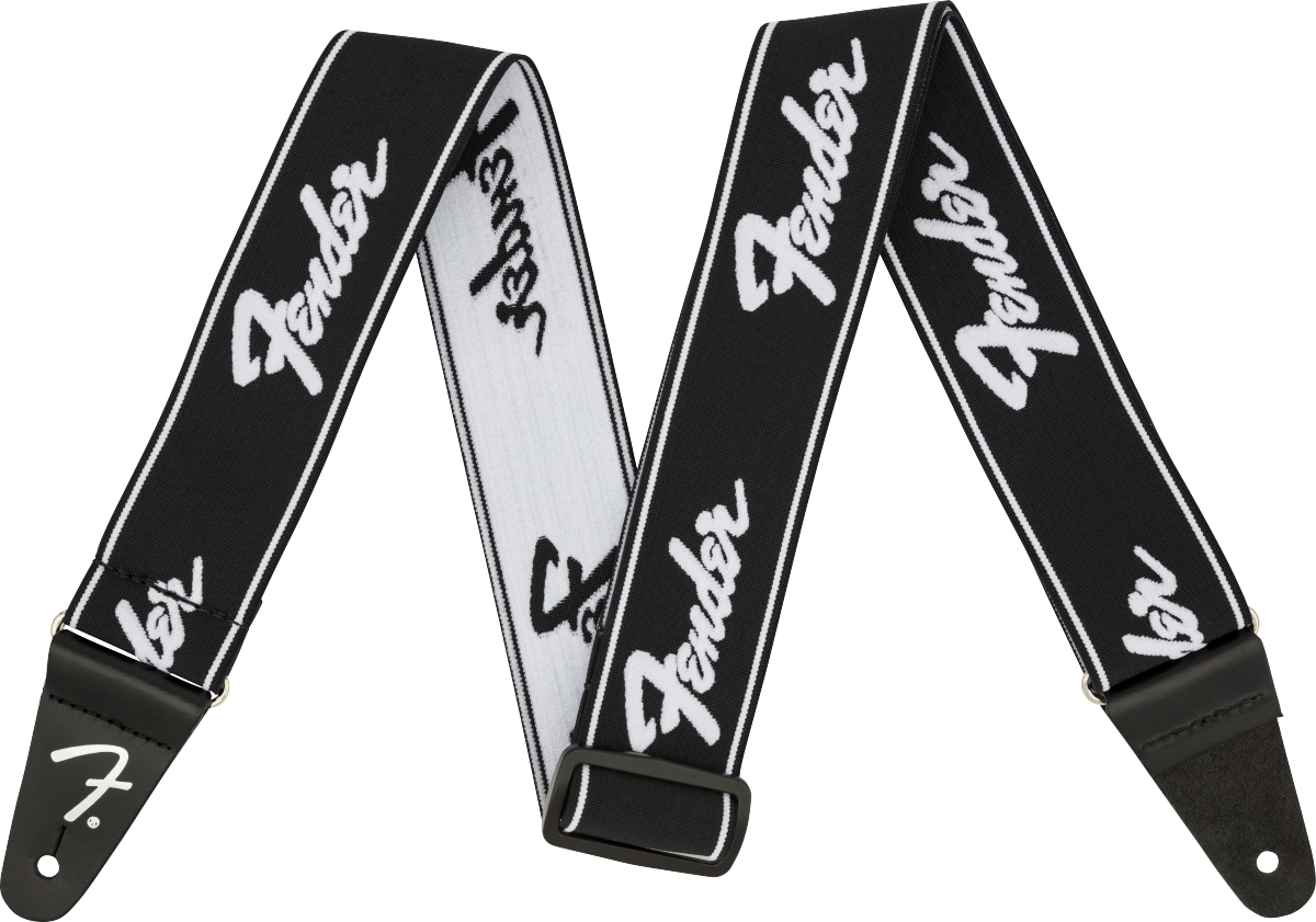 WeighLess Running Logo Strap, Black/White, 2"