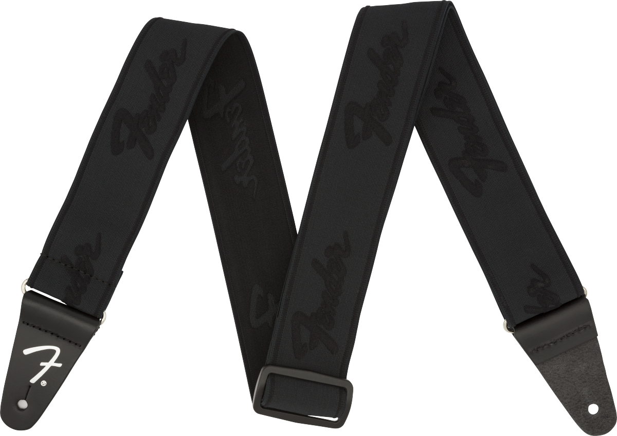 WeighLess Running Logo Strap, Black/Black, 2"