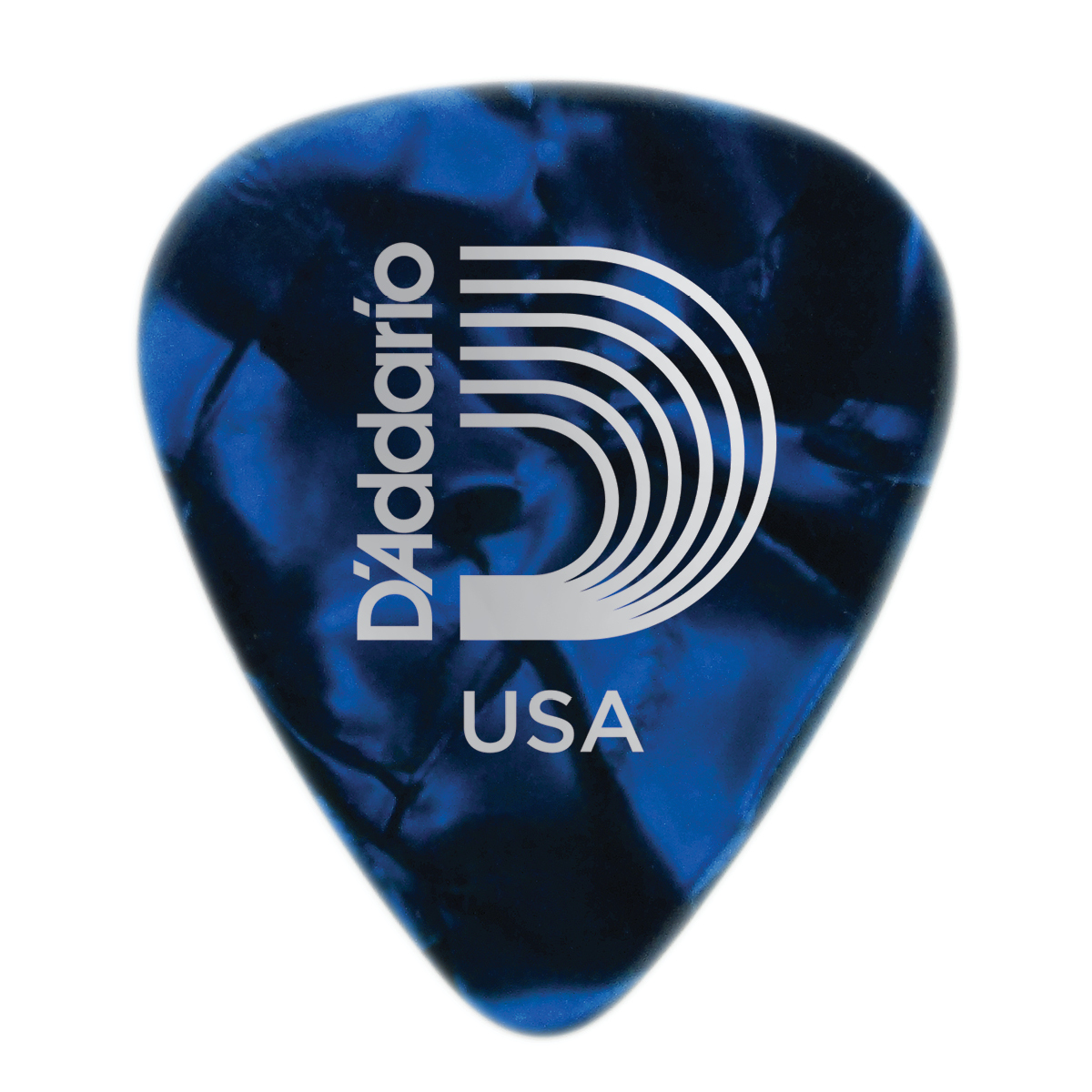 D'Addario Blue Pearl Celluloid Guitar Pick,  Medium