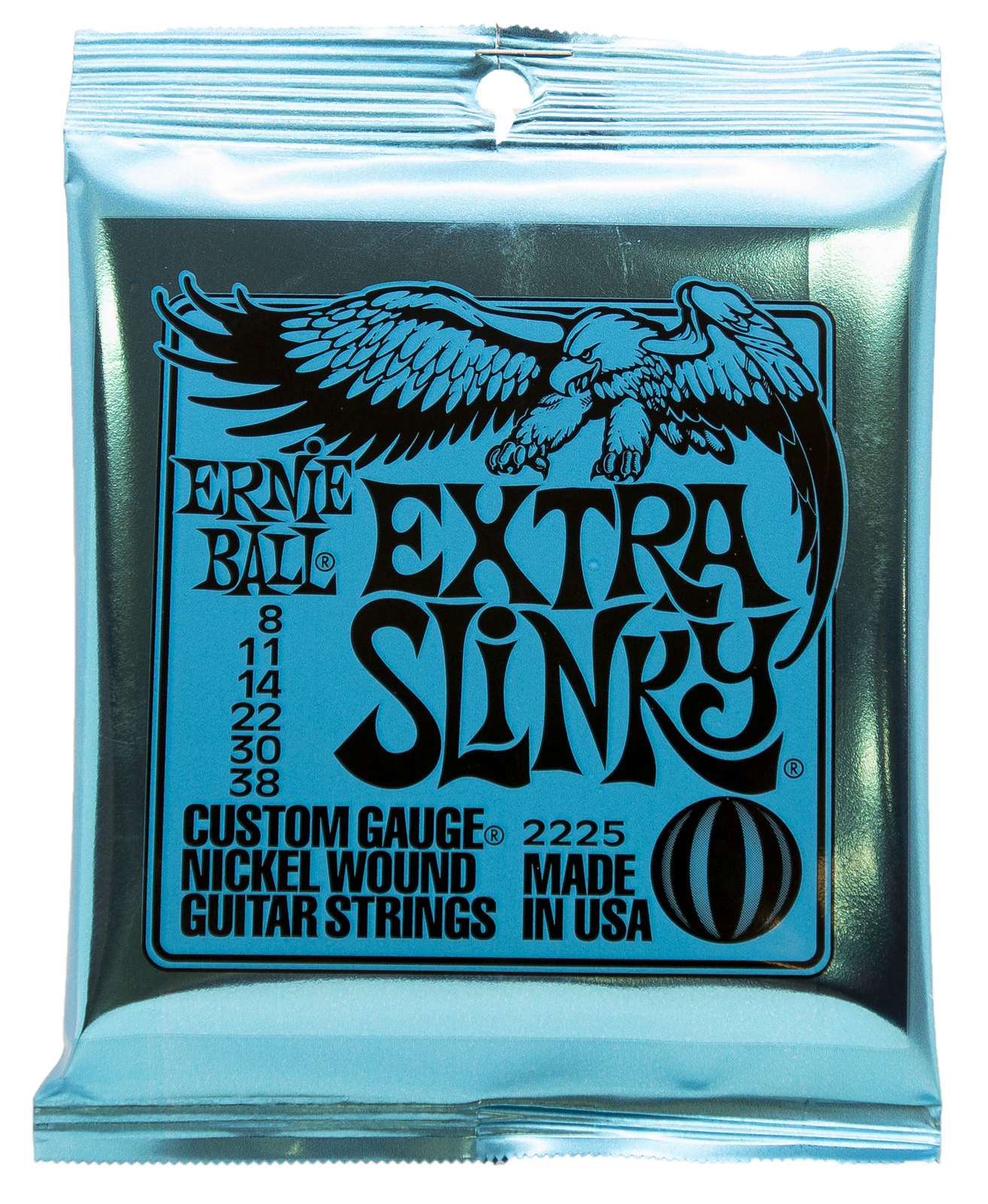 Electric Gtr Str Set 08/38 Ext Slinky Blue