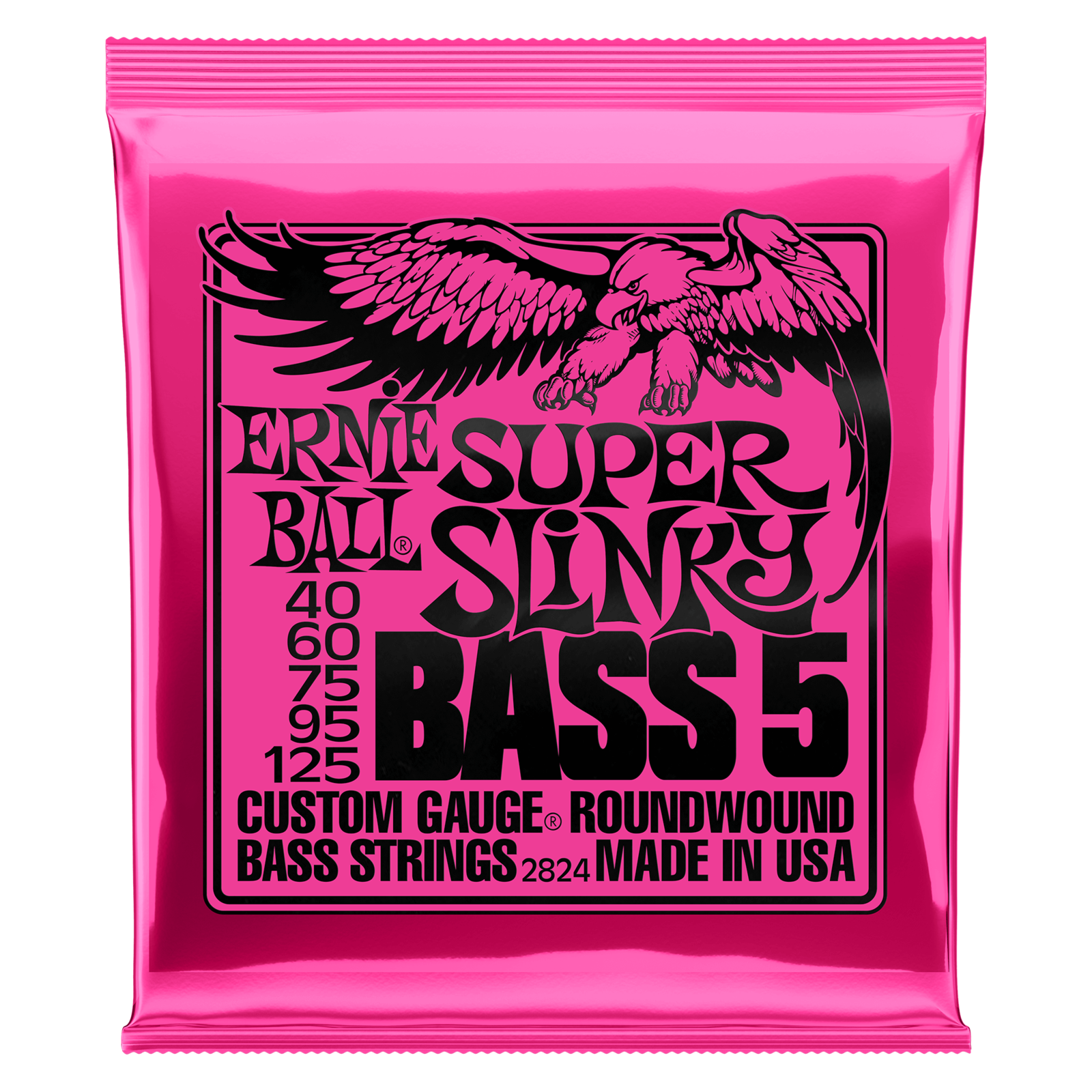 Bass Gtr 5 Str Set 40/125 Super Slinky Pink