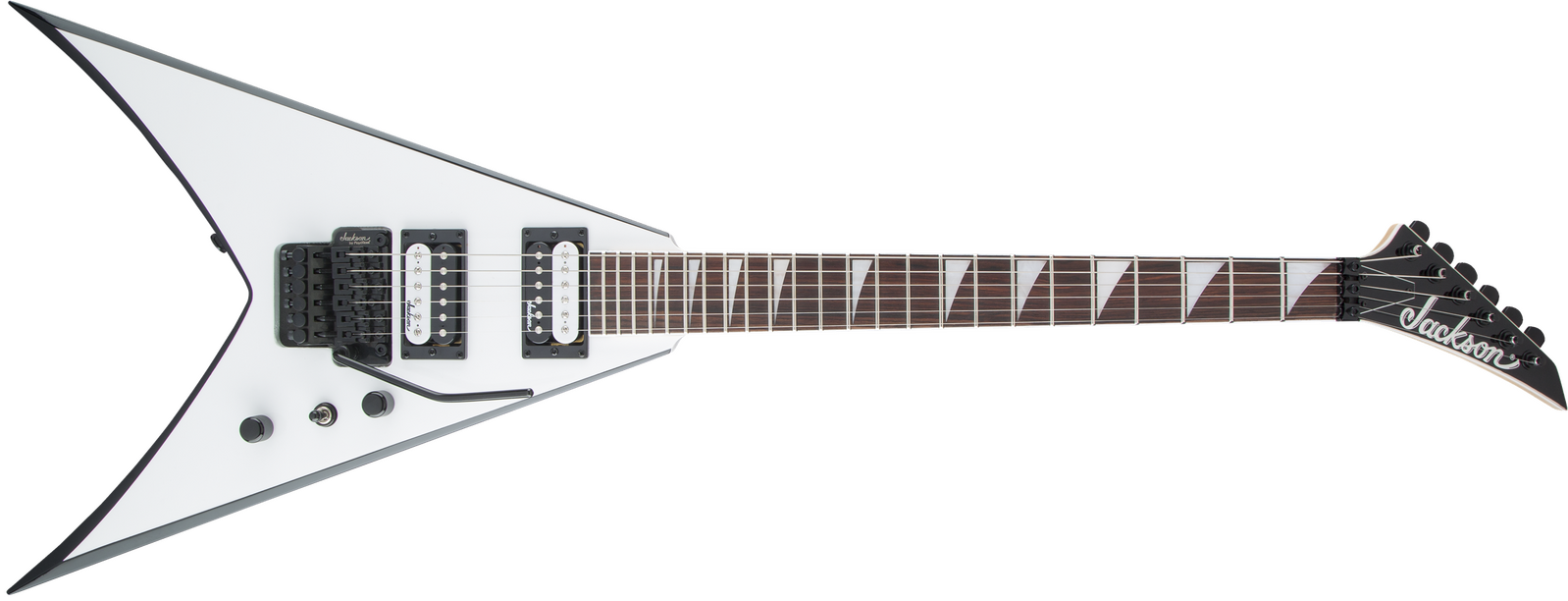 Jackson JS32 King V White with Black Bevels