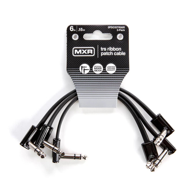 MXR Ribbon TRS Patch Cable 6 Inch 3 Pack