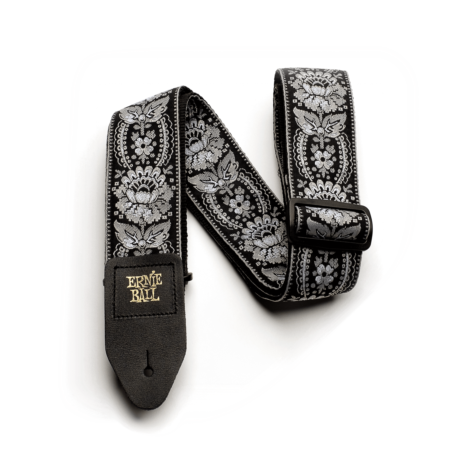 Strap Jacquard Royal Orleans Silver Leather And Polypro 41-72