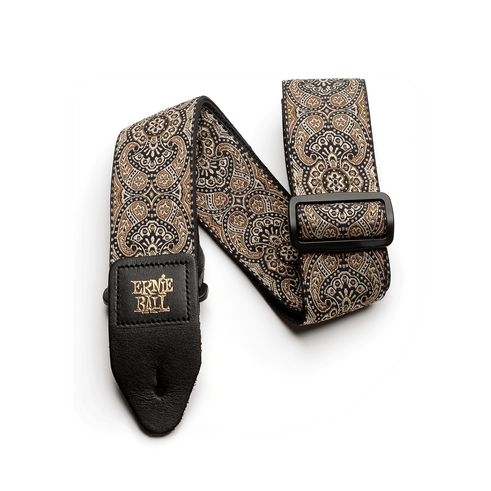 Strap Jacquard Imperial Paisley Gold Leather And Polypro 41-72