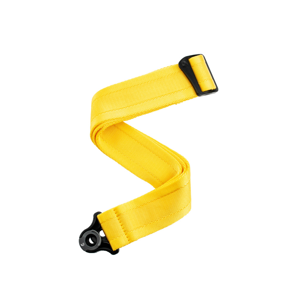 D'Addario Auto Lock Strap - Mellow Yellow