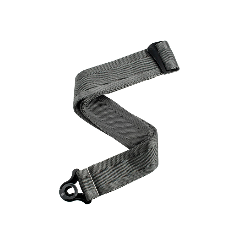 D'Addario Auto Lock Strap - Metal Grey