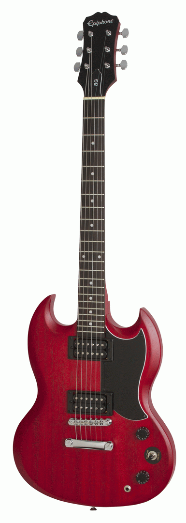 The Epiphone SG Special Satin E1 Worn Heritage Cherry